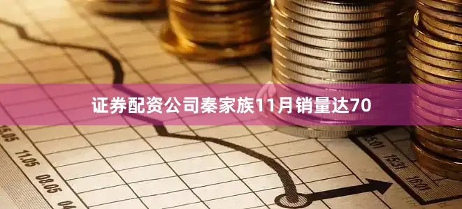 证券配资公司秦家族11月销量达70